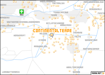 map of Continental Tempe