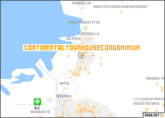 map of Continental Townhouse Condominium