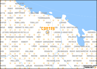 map of Contré