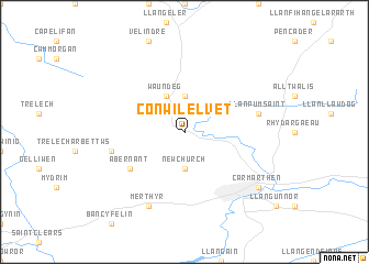map of Conwil-Elvet