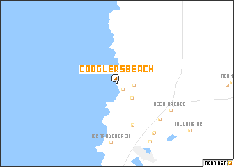 map of Cooglers Beach