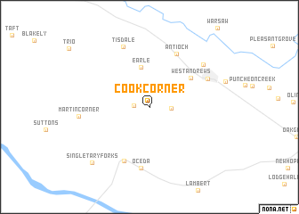 map of Cook Corner