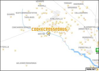 map of Cooke Crossroads