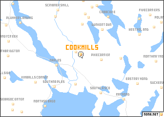 map of Cook Mills