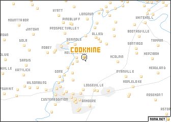 map of Cook Mine