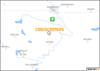 map of Cooks Corners