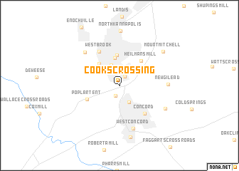 map of Cooks Crossing