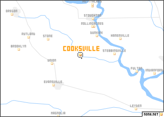 map of Cooksville