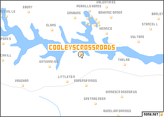 map of Cooleys Crossroads