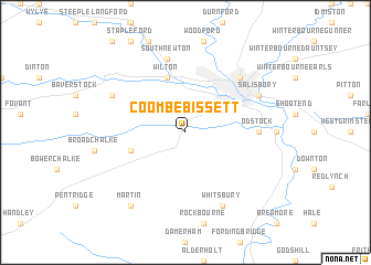 map of Coombe Bissett