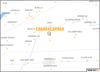 map of Cooper Corner