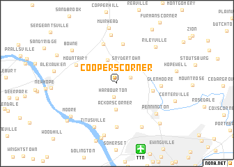 map of Coopers Corner