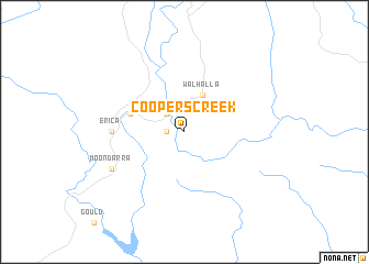 map of Coopers Creek