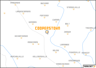 map of Cooperstown