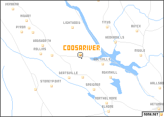 map of Coosa River