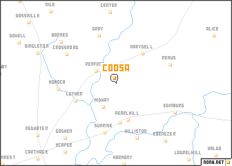 map of Coosa