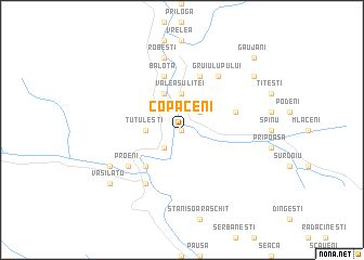 map of Copăceni