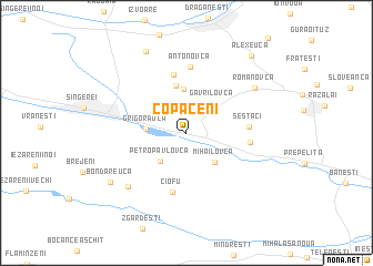 map of Copăceni