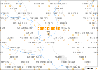 map of Copăcioasa