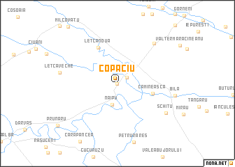 map of Copaciu