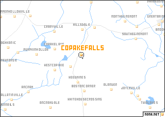 map of Copake Falls