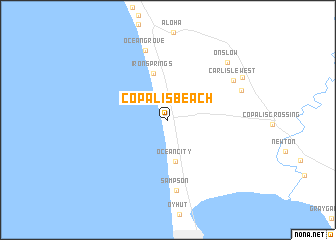 map of Copalis Beach