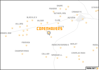 map of Copenhavers