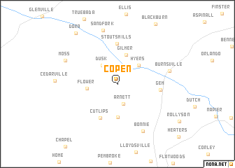 map of Copen