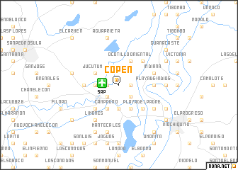 map of Copén