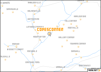 map of Copes Corner