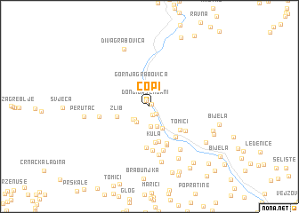 map of Čopi