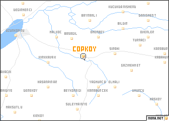 map of Çöpköy