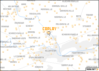 Coplay (United States - USA) map - nona.net