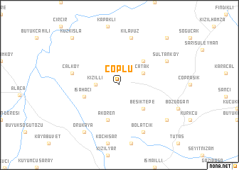 map of Çöplü