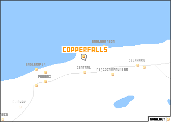 map of Copper Falls