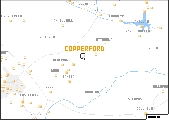 map of Copper Ford