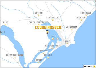 map of Coqueiro Sêco