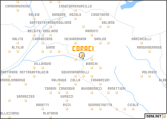 map of Coraci