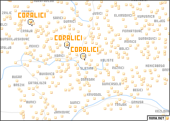 map of Ćoralići