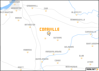 map of Coraville