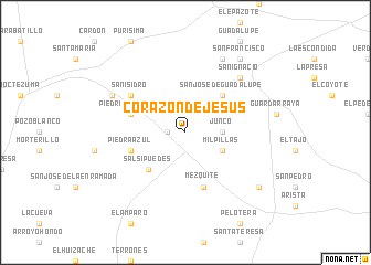 map of Corazón de Jesus