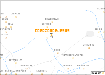 map of Corazón de Jesús