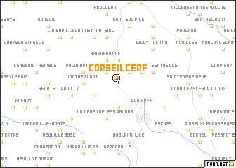 map of Corbeil-Cerf