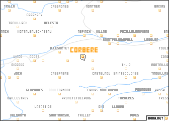 map of Corbère