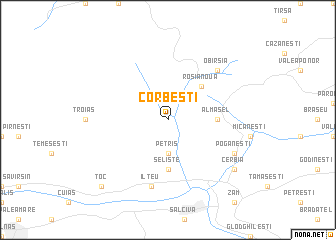 map of Corbeşti