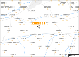 map of Corbeşti