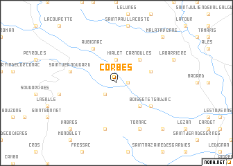 map of Corbés