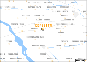 map of Corbetta