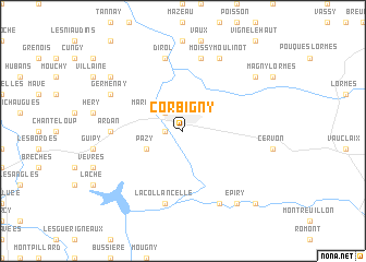 map of Corbigny