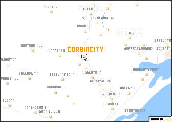 map of Corbin City